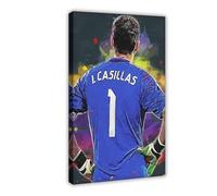 Mnyuein Iker Casillas - Póster de 7 pósteres de fútbol en lienzo, decoración de dormitorio, paisaje, oficina, habitación, marco de regalo: 40 x 60 cm
