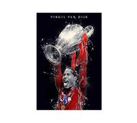 Mnyuein Póster de jugador de fútbol de Virgil Van Dijk en lienzo, decoración de dormitorio, paisaje, oficina, habitación, regalo, sin marco: 40 x 60 cm