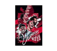 Mnyuein Póster de jugador de fútbol de Virgil Van Dijk Mohamed Salah, lienzo para decoración de pared, pinturas para decoración de sala de estar, dormitorio, sin marco: 40 x 60 cm