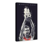 Mnyuein Póster de Miroslav Klose con diseño de fútbol, lienzo para decoración de dormitorio, paisaje, oficina, habitación, marco de regalo: 30 x 45 cm