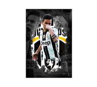 Mnyuein Póster de Paulo Dybala con diseño de fútbol americano en lienzo, decoración de dormitorio, paisaje, oficina, habitación, regalo, sin marco: 30 x 45 cm