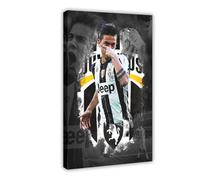 Mnyuein Póster de Paulo Dybala con diseño de fútbol, lienzo decorativo para dormitorio, oficina, habitación, marco de regalo: 30 x 45 cm