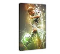 Mnyuein Zinedine - Póster de Zidane con diseño de fútbol, lienzo para decoración de pared, pinturas para sala de estar, dormitorio, marco de decoración, 50 x 75 cm