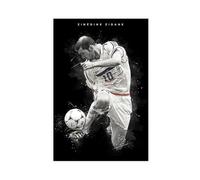 Mnyuein Zinedine Zidane - Póster de lona de fútbol para decoración de pared, pinturas para sala de estar, dormitorio, decoración sin marco: 40 x 60 cm