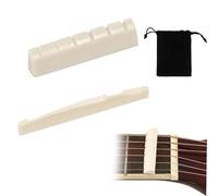 MNYXIS 2 PCS ABS Spare Parts for 6-String Classical and Acoustic Guitar: Nut and Saddle Parts for Guitar Bone Bridge Quality Accessories, Cejilla Y Puente Para Guitarra