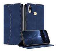 Mo-Beauty Funda para Huawei Honor 10 Lite/P Smart 2019, Funda Móvil Funda Libro de Cuero con Ranura para Tarjeta y Magnético, Tipo Libro Flip Wallet Caso Cubierta Case Carcasa Funda Piel (Azul)
