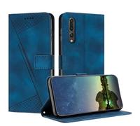 Mo-Beauty Funda para Huawei P20 Pro, Carcasa de Cuero PU Magnético Caso a Libro Magnético Soporte Plegable Flip Antigolpes Protectora Funda para Huawei P20 Pro - Azul