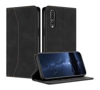 Mo-Beauty Funda para Huawei P20 Pro, Funda Móvil Funda Libro de Cuero con Ranura para Tarjeta y Magnético, Tipo Libro Flip Wallet Caso Cubierta Case Carcasa Funda Piel para Huawei P20 Pro(Negro)