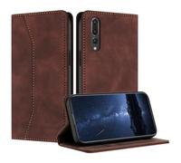 Mo-Beauty Funda para Huawei P20 Pro, Funda Móvil Funda Libro de Cuero con Ranura para Tarjeta y Magnético, Tipo Libro Flip Wallet Caso Cubierta Case Carcasa Funda Piel para Huawei P20 Pro(Marrón)