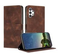 Mo-Beauty Funda para Samsung Galaxy A13 4G, Carcasa de Cuero PU Magnético Caso a Libro Magnético Soporte Plegable Flip Antigolpes Protectora Funda para Samsung A13 4G - Castaña