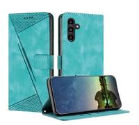 Mo-Beauty Funda para Samsung Galaxy A13 5G, Carcasa de Cuero PU Magnético Caso a Libro Magnético Soporte Plegable Flip Antigolpes Protectora Funda para Samsung A13 5G - Azul Claro