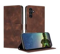 Mo-Beauty Funda para Samsung Galaxy A14 4G / 5G, Carcasa de Cuero PU Magnético Caso a Libro Magnético Soporte Plegable Flip Antigolpes Protectora Funda para Samsung A14 4G/5G - Castaña