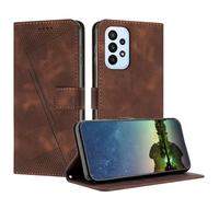 Mo-Beauty Funda para Samsung Galaxy A32 4G / A32 Lite, Carcasa de Cuero PU Magnético Caso a Libro Magnético Soporte Plegable Flip Antigolpes Protectora Funda para Samsung A32 4G/A32 Lite - Castaña