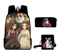 Mo Dao Zu Shi - Juego de mochila escolar de anime Wei Wu Xian/LAN Wang Ji, mochila escolar para estudiantes de anime + estuche + bolsa de hombro, Mo Dao Zu Shi 2, 30*13*40cm