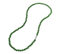 Mo Joc Collar moderno de estilo asiático oriental para mujer, perlas de piedra con cadena de latón, diseño geométrico para el día a día y ceremonias del té