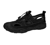 Mo Joc Sandalias de ocio de gran tamaño: malla transpirable para el día a día, playa, Negro , 39 EU