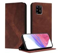 Mo-Somnus Funda para Galaxy A91 / M80S, Funda Carcasa de Cuero para Samsung S10 Lite, Premium Cuero Billetera Flip Protectora Carcasa Magnético con Cáscara de TPU, Ranura para Tarjeta (Marrón)