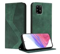 Mo-Somnus Funda para Galaxy A91 / M80S, Funda Carcasa de Cuero para Samsung S10 Lite, Premium Cuero Billetera Flip Protectora Carcasa Magnético con Cáscara de TPU, Ranura para Tarjeta (Verde)