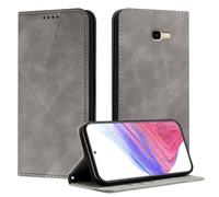 Mo-Somnus Funda para Galaxy J4 Plus 2018, Funda Carcasa de Cuero para Samsung J4 Plus 2018, Premium Cuero Billetera Flip Protectora Carcasa Magnético con Cáscara de TPU, Ranura para Tarjeta (Gris)