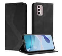 Mo-Somnus Funda para Moto G Stylus 2022 4G, Funda Carcasa de Cuero para Moto G Stylus 2022 4G,Cuero Billetera Flip Protectora Carcasa Magnético con Cáscara de TPU, Ranura para Tarjeta (Negro)