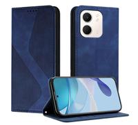 Mo-Somnus Funda para OPPO A5X, Funda Carcasa de Cuero para OPPO A5x, Premium Cuero Billetera Flip Protectora Carcasa Magnético con Cáscara de TPU, Ranura para Tarjeta (Azul)