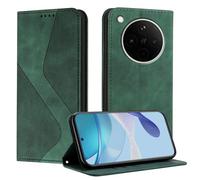 Mo-Somnus Funda para OPPO Find X8S+ 5G, Funda Carcasa de Cuero para OPPO Find X8s+ 5G, Premium Cuero Billetera Flip Protectora Carcasa Magnético con Cáscara de TPU, Ranura para Tarjeta (Verde)