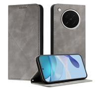 Mo-Somnus Funda para OPPO Find X8S 5G, Funda Carcasa de Cuero para OPPO Find X8s 5G, Premium Cuero Billetera Flip Protectora Carcasa Magnético con Cáscara de TPU, Ranura para Tarjeta (Gris)