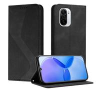 Mo-Somnus Funda para Redmi K40/ K40 Pro/Mi 11I, Funda Carcasa de Cuero para Xiaomi Poco F3, Premium Cuero Billetera Flip Protectora Carcasa Magnético con Cáscara de TPU, Ranura para Tarjeta (Negro)