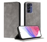 Mo-Somnus Funda para Samsung Galaxy A16 5G, Funda Carcasa de Cuero para Samsung A16 5G, Premium Cuero Billetera Flip Protectora Carcasa Magnético con Cáscara de TPU, Ranura para Tarjeta (Gris)