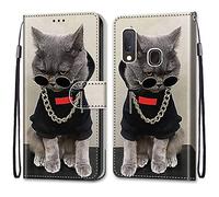Mo-Somnus Funda para Samsung Galaxy A20E, Funda Cartera Funda Libro Caso Piel PU con Tapa Magnético Billetera Flip Carcasa Cuero [Protección Completa] [Ranura para Tarjeta] (Gatos 3)