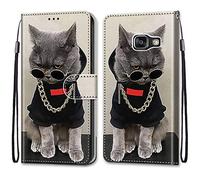 Mo-Somnus Funda para Samsung Galaxy A3 2016 / A310, Funda Cartera Funda Libro Caso Piel PU con Tapa Magnético Billetera Flip Carcasa Cuero [Protección Completa] [Ranura para Tarjeta] (Gatos 3)