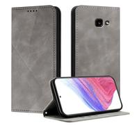 Mo-Somnus Funda para Samsung Galaxy A320/A3 2017, Funda Carcasa de Cuero para Samsung A3 2017, Premium Cuero Billetera Flip Protectora Carcasa Magnético con Cáscara de TPU, Ranura para Tarjeta (Gris)