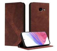 Mo-Somnus Funda para Samsung Galaxy A320/A3 2017,Funda Carcasa de Cuero para Samsung A3 2017, Premium Cuero Billetera Flip Protectora Carcasa Magnético con Cáscara de TPU, Ranura para Tarjeta (Marrón)