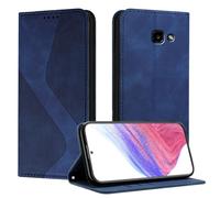 Mo-Somnus Funda para Samsung Galaxy A320/A3 2017, Funda Carcasa de Cuero para Samsung A3 2017, Premium Cuero Billetera Flip Protectora Carcasa Magnético con Cáscara de TPU, Ranura para Tarjeta (Azul)