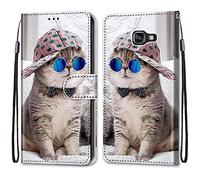 Mo-Somnus Funda para Samsung Galaxy A5 2016 / A510, Funda Cartera Funda Libro Caso Piel PU con Tapa Magnético Billetera Flip Carcasa Cuero [Protección Completa] [Ranura para Tarjeta] (Gatos 4)