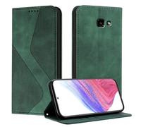 Mo-Somnus Funda para Samsung Galaxy A520/A5 2017, Funda Carcasa de Cuero para Samsung A5 2017, Premium Cuero Billetera Flip Protectora Carcasa Magnético con Cáscara de TPU, Ranura para Tarjeta (Verde)