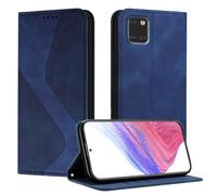 Mo-Somnus Funda para Samsung Galaxy A81 / M60S, Funda Carcasa de Cuero para Samsung Note 10 Lite, Cuero Billetera Flip Protectora Carcasa Magnético con Cáscara de TPU, Ranura para Tarjeta (Azul)