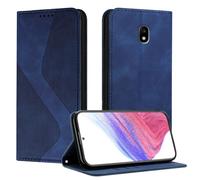 Mo-Somnus Funda para Samsung Galaxy J330, Funda Carcasa de Cuero para Samsung J3 2017, Premium Cuero Billetera Flip Protectora Carcasa Magnético con Cáscara de TPU, Ranura para Tarjeta (Azul)