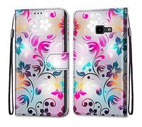Mo-Somnus Funda para Samsung Galaxy J4 Plus 2018 / J4 Prime, Funda Cartera Funda Libro Caso Piel PU con Tapa Billetera Flip Carcasa Cuero [Protección Completa] [Ranura para Tarjeta] (Flor 1)