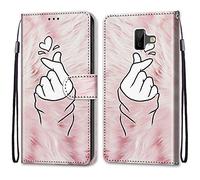 Mo-Somnus Funda para Samsung Galaxy J6 Plus 2018 / J6 Prime, Funda Cartera Funda Libro Caso Piel PU con Tapa Billetera Flip Carcasa Cuero [Protección Completa] [Ranura para Tarjeta] (Amor)