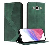 Mo-Somnus Funda para Samsung Galaxy J710, Funda Carcasa de Cuero para Samsung J7 2016, Premium Cuero Billetera Flip Protectora Carcasa Magnético con Cáscara de TPU, Ranura para Tarjeta (Verde)
