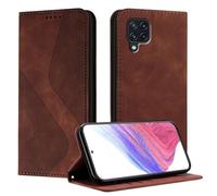 Mo-Somnus Funda para Samsung Galaxy M32 4G, Funda Carcasa de Cuero para Samsung M32 4G, Premium Cuero Billetera Flip Protectora Carcasa Magnético con Cáscara de TPU, Ranura para Tarjeta (Marrón)
