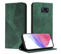 Mo-Somnus Funda para Samsung Galaxy S7, Funda Carcasa de Cuero para Samsung S7, Premium Cuero Billetera Flip Protectora Carcasa Magnético con Cáscara de TPU, Ranura para Tarjeta (Verde)