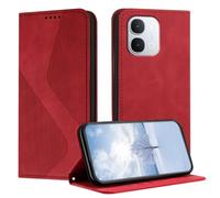 Mo-Somnus Funda para Vivo Y31D 4G/Y500i 5G, Funda Carcasa de Cuero para Vivo Y500i 5G, Premium Cuero Billetera Flip Protectora Carcasa Magnético con Cáscara de TPU, Ranura para Tarjeta (Rojo)