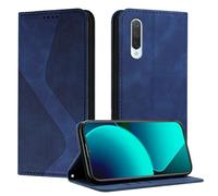 Mo-Somnus Funda para Xiaomi mi Cc9 / Mi 9 Lite, Funda Carcasa de Cuero para mi 9 Lite, Premium Cuero Billetera Flip Protectora Carcasa Magnético con Cáscara de TPU, Ranura para Tarjeta (Azul)
