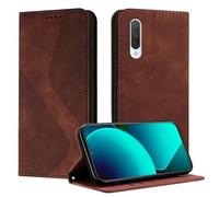 Mo-Somnus Funda para Xiaomi mi Cc9 / Mi 9 Lite, Funda Carcasa de Cuero para mi 9 Lite, Premium Cuero Billetera Flip Protectora Carcasa Magnético con Cáscara de TPU, Ranura para Tarjeta (Marrón)