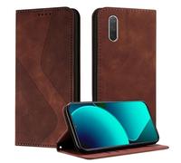 Mo-Somnus Funda para Xiaomi mi Cc9E / Mi A3, Funda Carcasa de Cuero para mi A3, Premium Cuero Billetera Flip Protectora Carcasa Magnético con Cáscara de TPU, Ranura para Tarjeta (Marrón)