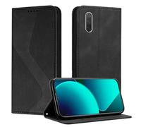 Mo-Somnus Funda para Xiaomi mi Cc9E / Mi A3, Funda Carcasa de Cuero para mi A3, Premium Cuero Billetera Flip Protectora Carcasa Magnético con Cáscara de TPU, Ranura para Tarjeta (Negro)