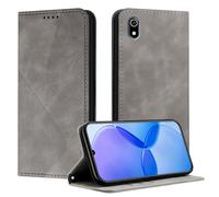 Mo-Somnus Funda para Xiaomi Redmi 7A, Funda Carcasa de Cuero para Redmi 7A, Premium Cuero Billetera Flip Protectora Carcasa Magnético con Cáscara de TPU, Ranura para Tarjeta (Gris)