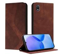 Mo-Somnus Funda para Xiaomi Redmi 7A, Funda Carcasa de Cuero para Redmi 7A, Premium Cuero Billetera Flip Protectora Carcasa Magnético con Cáscara de TPU, Ranura para Tarjeta (Marrón)